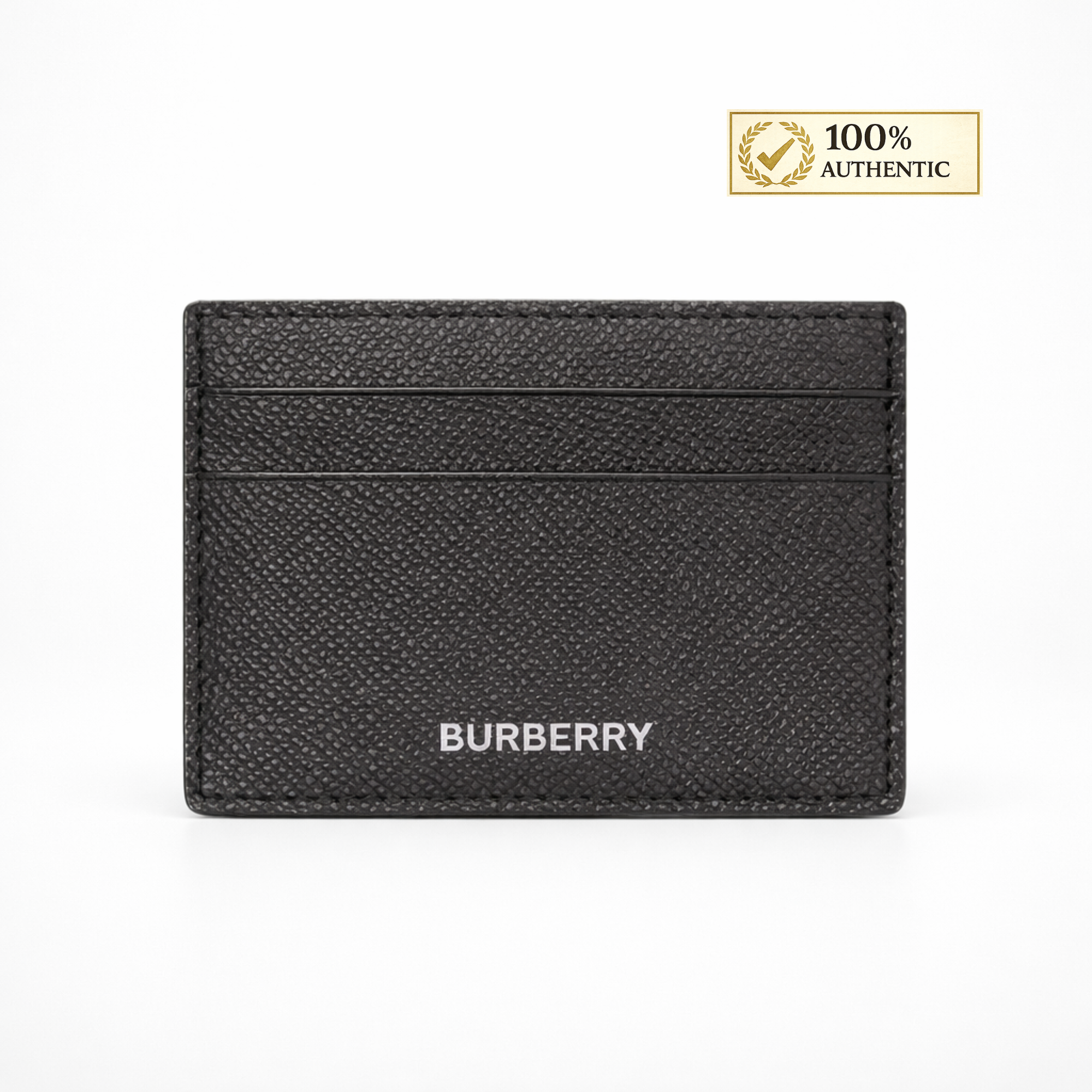 Authentic New Burberry Black Leather Cardholder