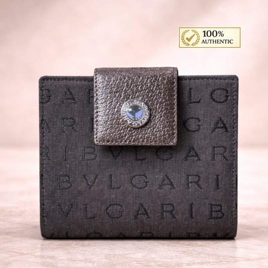 BVLGARI Brown Leather Wallet