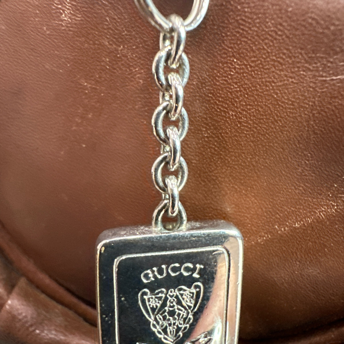 Gucci Vintage GG Logo Brown Pouch RARE - Clairely Amazing