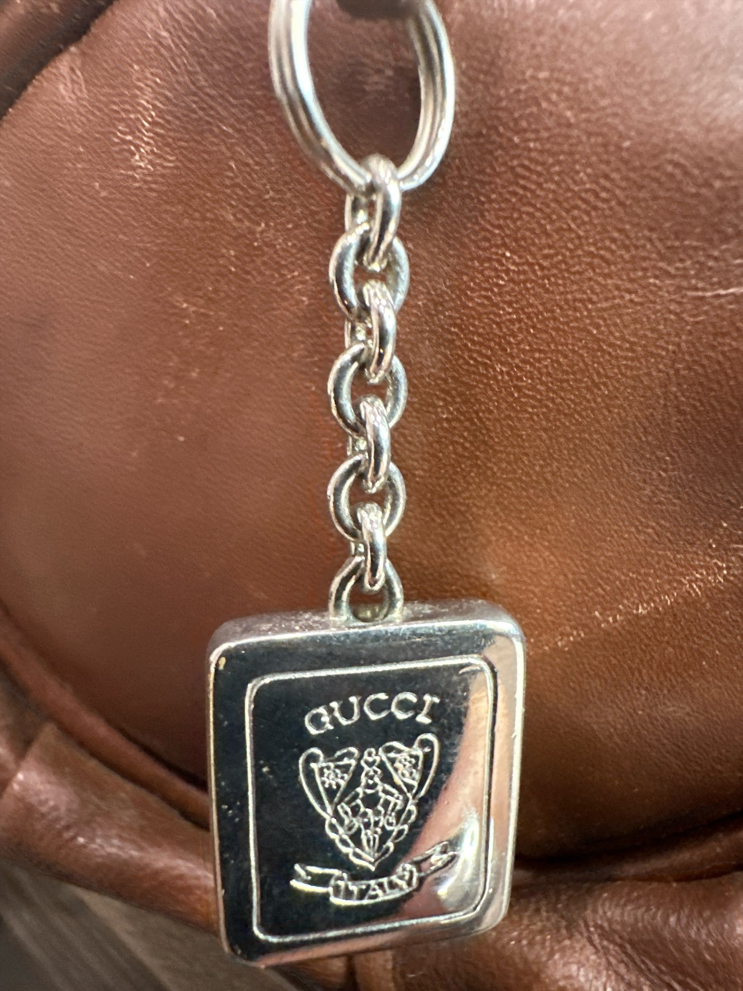 Gucci Vintage GG Logo Brown Pouch RARE - Clairely Amazing