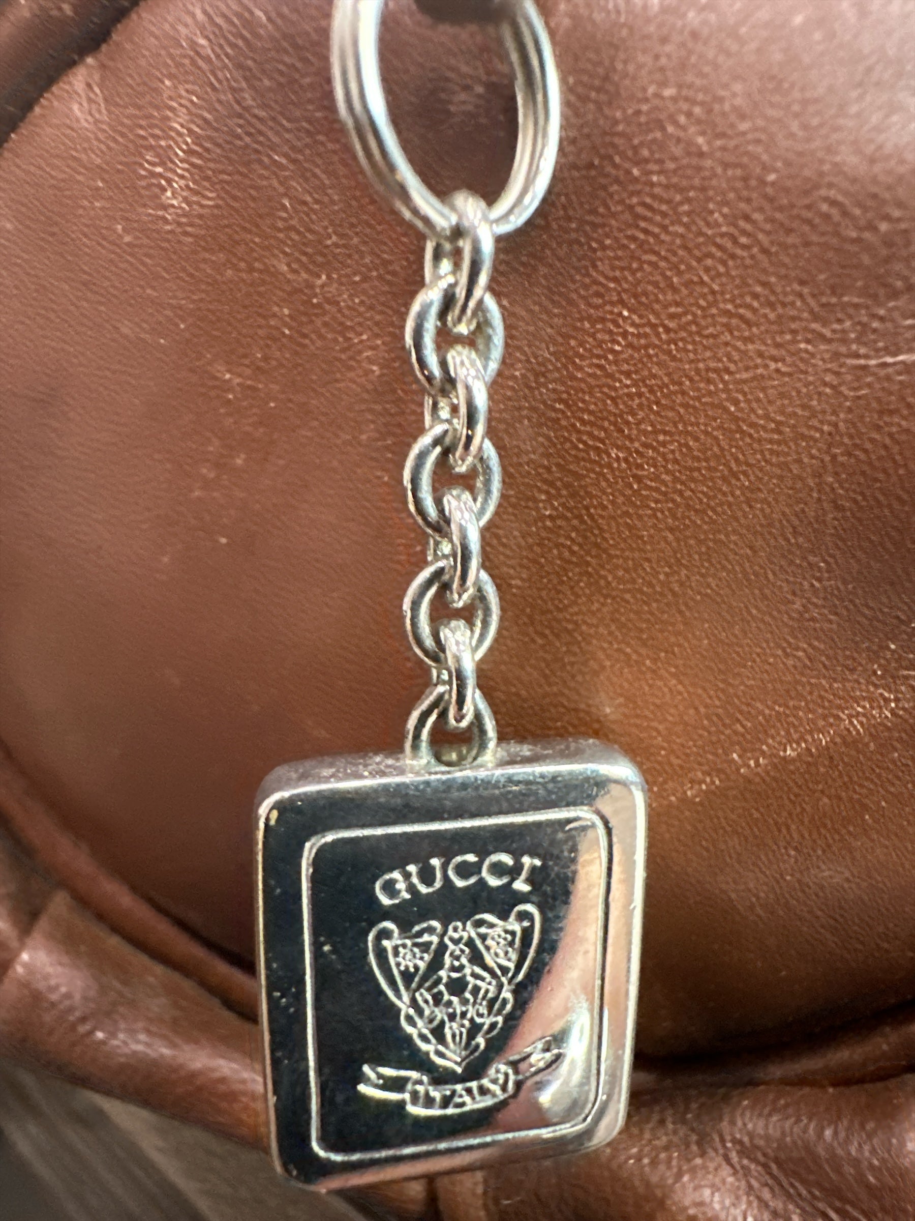Gucci Vintage GG Logo Brown Pouch RARE - Clairely Amazing