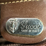 Gucci Vintage GG Logo Brown Pouch RARE - Clairely Amazing