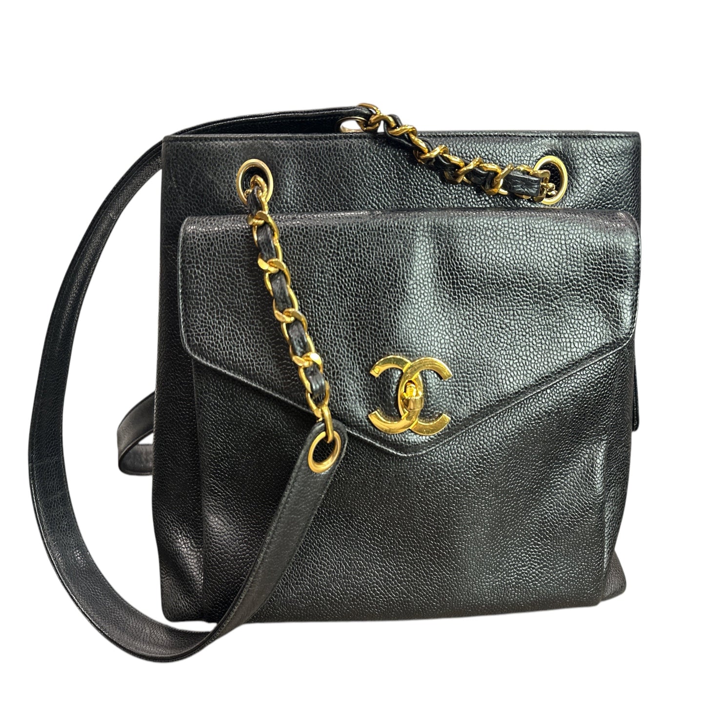 Chanel  Caviar CC Shopper Tote - Clairely Amazing