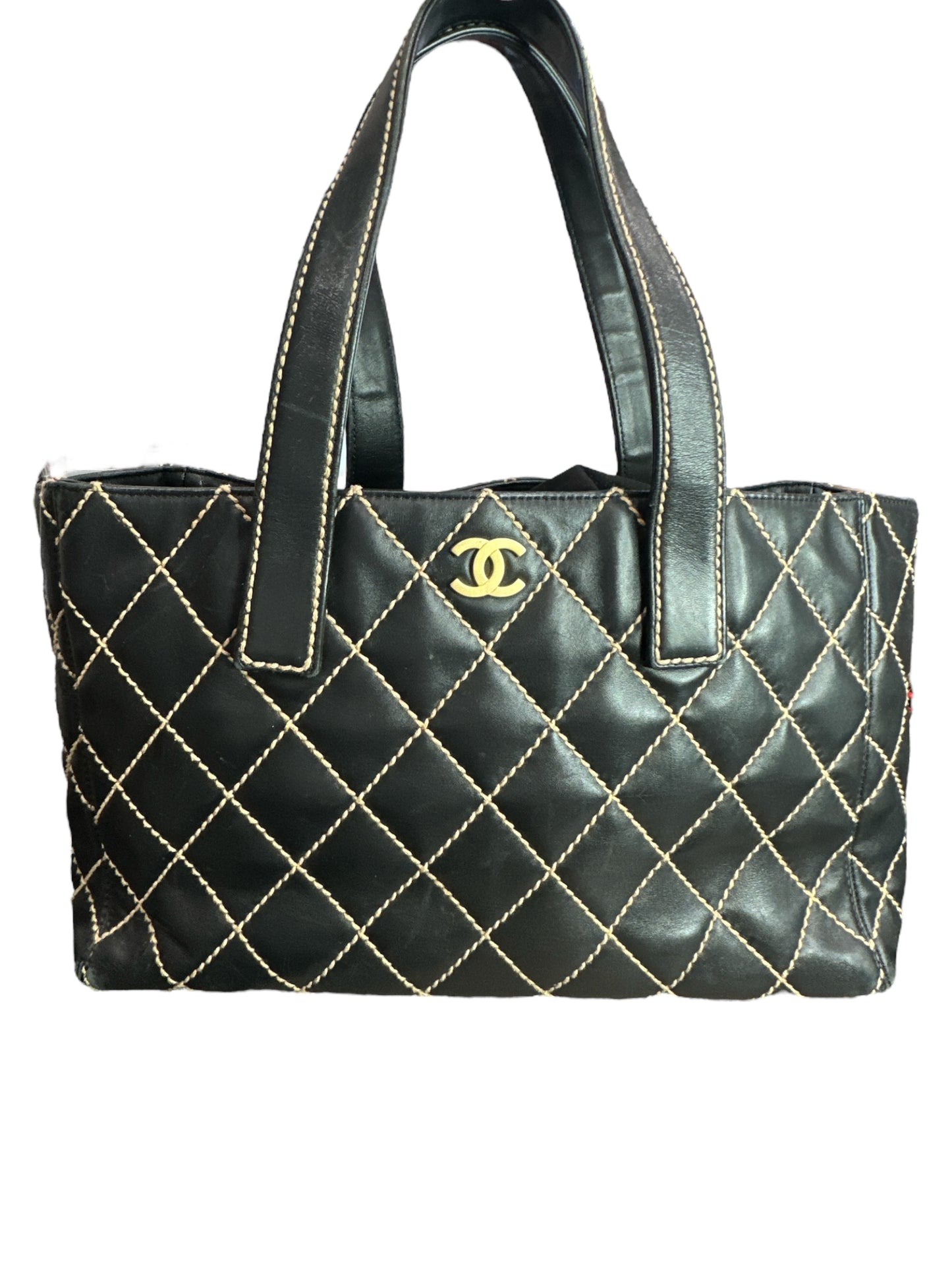 Chanel Calfskin Wild Stitch Tote - Clairely Amazing