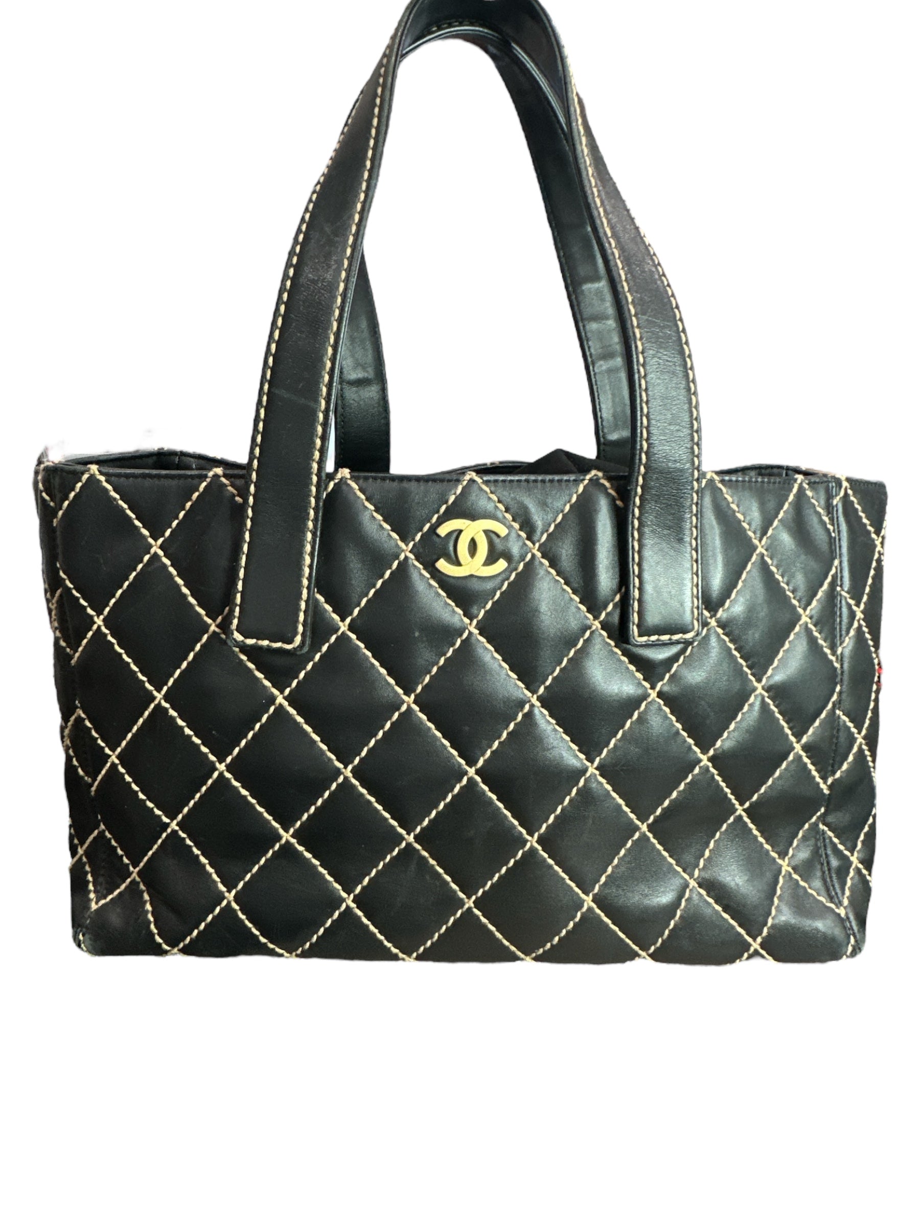 Chanel Calfskin Wild Stitch Tote - Clairely Amazing