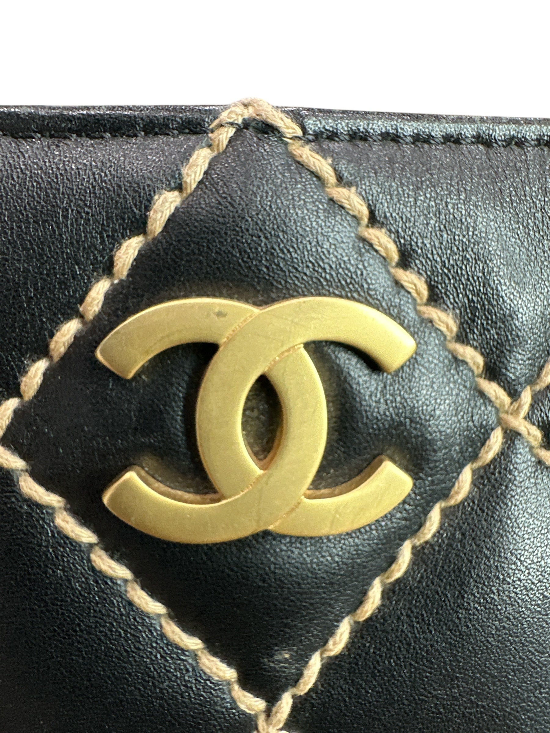 Chanel Calfskin Wild Stitch Tote - Clairely Amazing