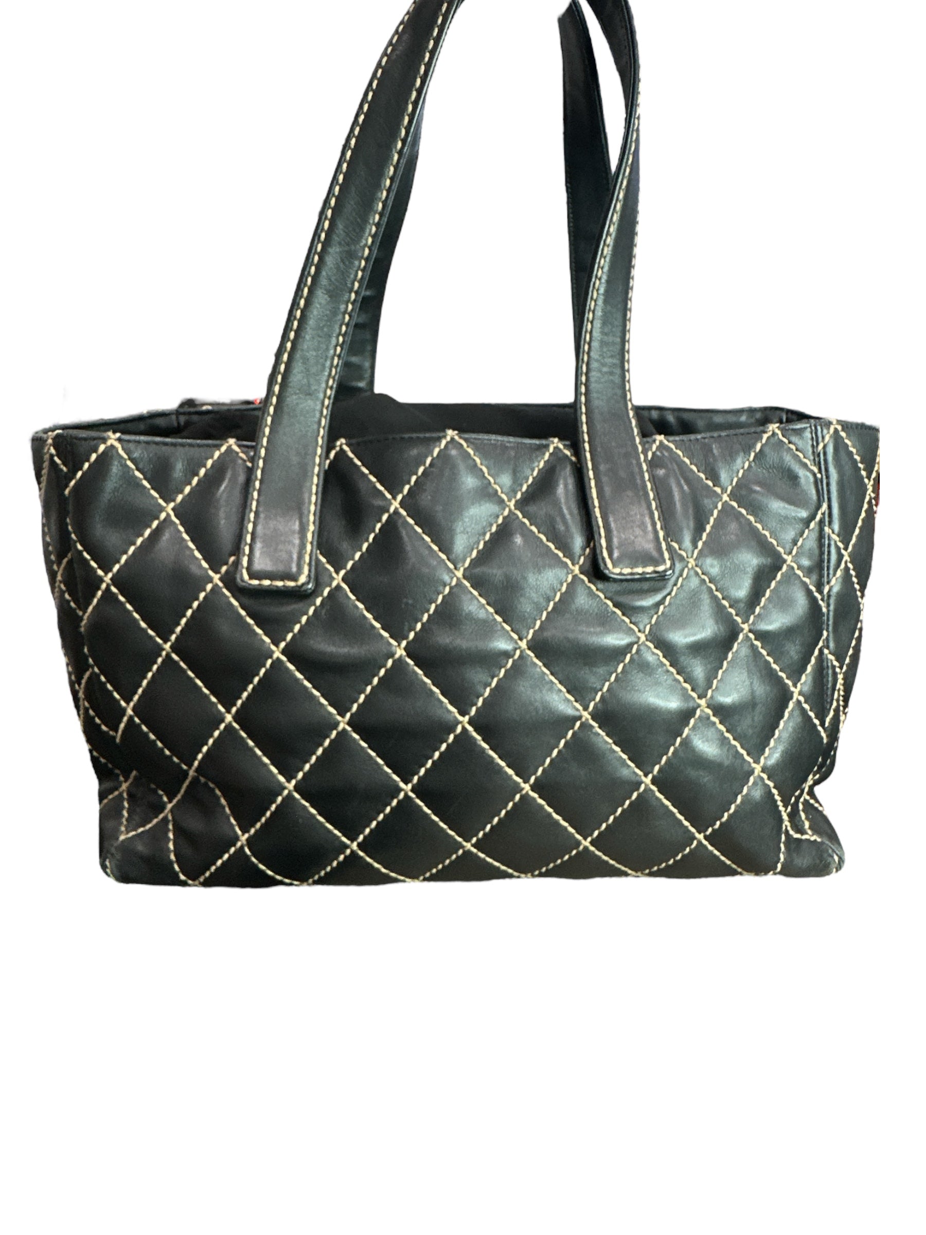 Chanel Calfskin Wild Stitch Tote - Clairely Amazing