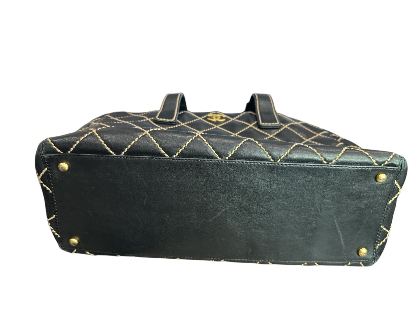 Chanel Calfskin Wild Stitch Tote - Clairely Amazing