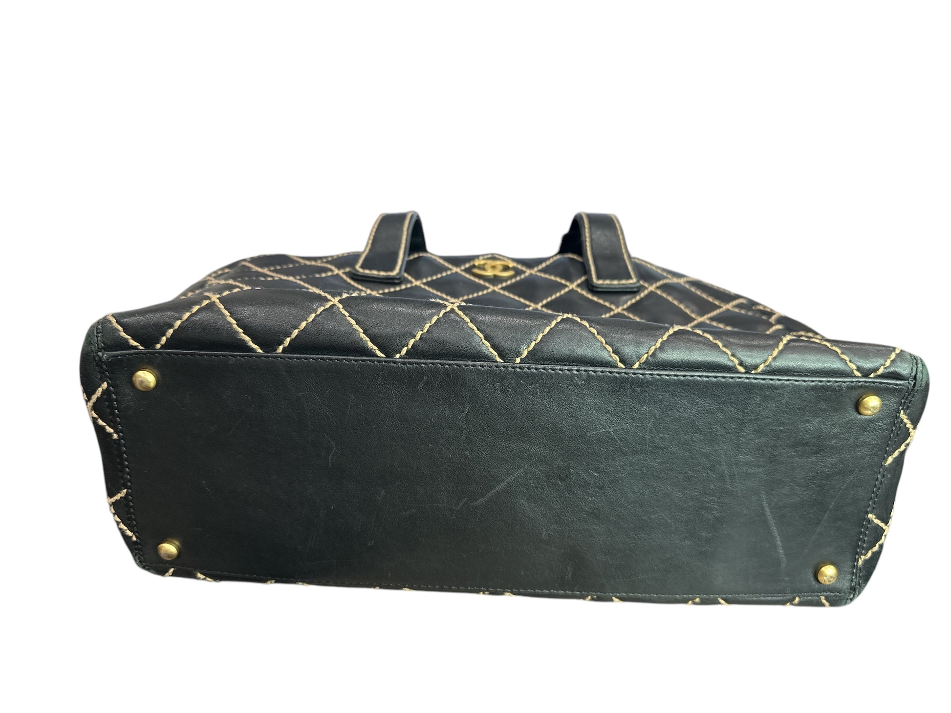 Chanel Calfskin Wild Stitch Tote - Clairely Amazing