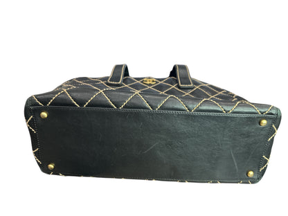 Chanel Calfskin Wild Stitch Tote - Clairely Amazing