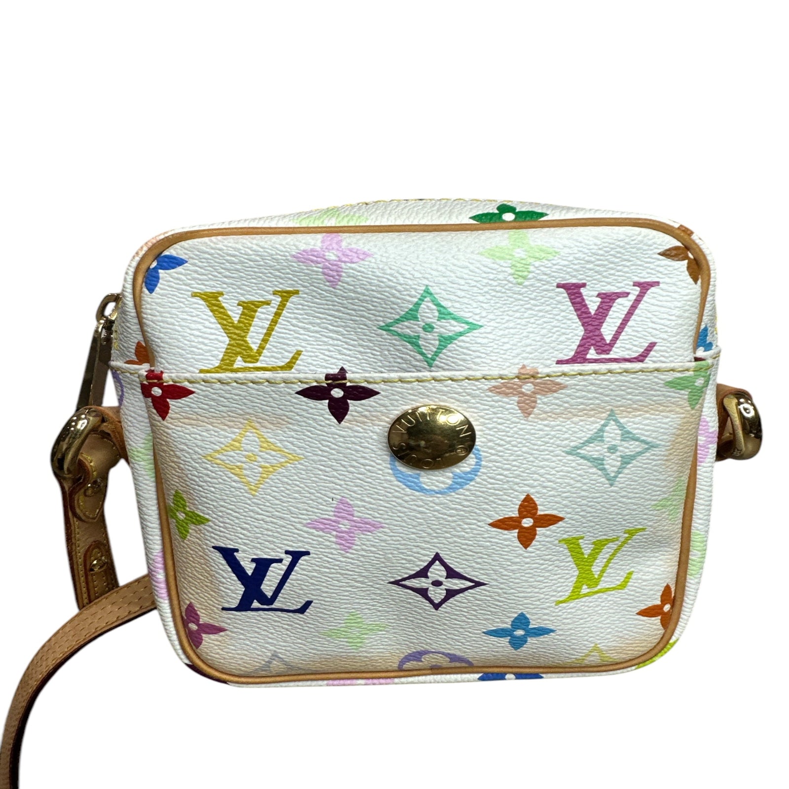 Louis Vuitton Rift Crossbody White Multicolor Takashi Murakami Limited Edition - Clairely Amazing