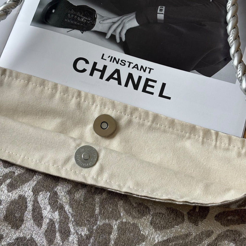 Chanel-Style GWP Leopard Print Shoulder Bag | Two Sizes