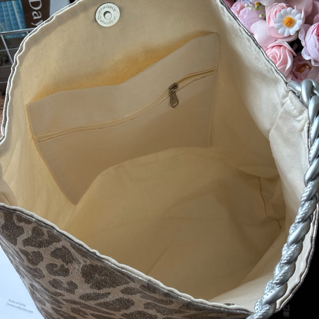 Chanel-Style GWP Leopard Print Shoulder Bag | Two Sizes