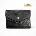 Chanel Black Lambskin Compact Wallet – Vintage Authentic