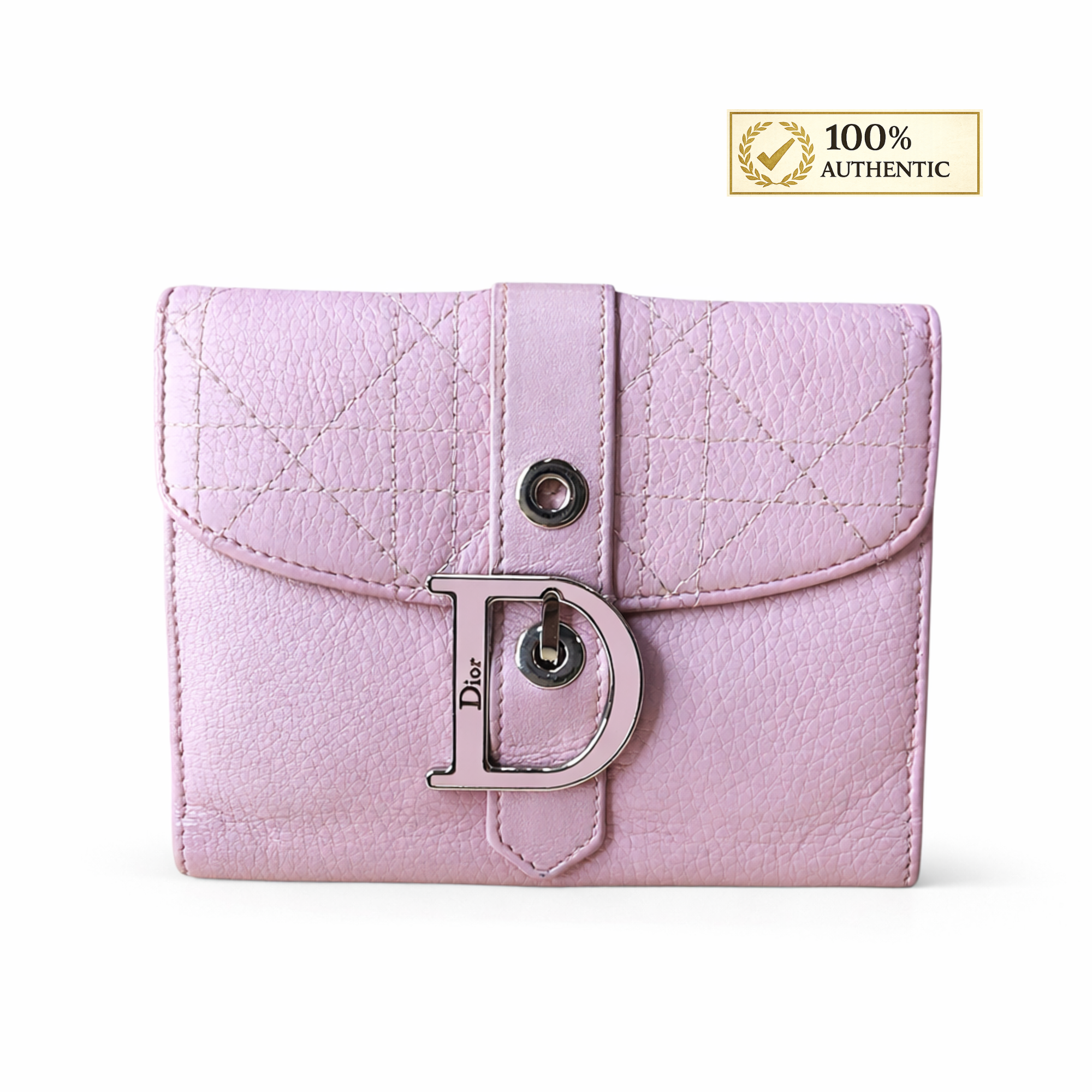 Authentic Dior Pink Cannage Wallet – Pre-Owned