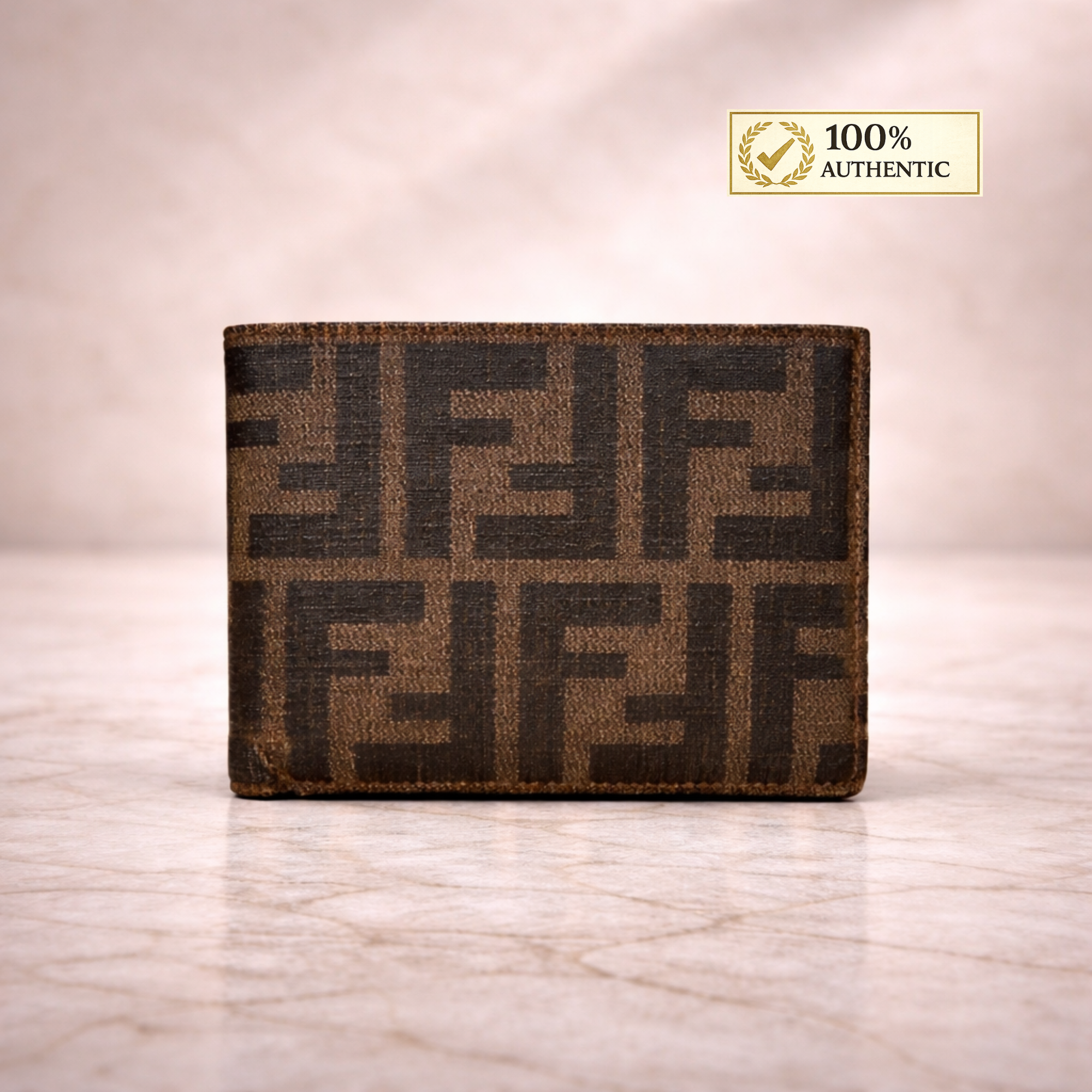 Authentic Fendi FF Zucca Trifold Wallet – Made in Italy