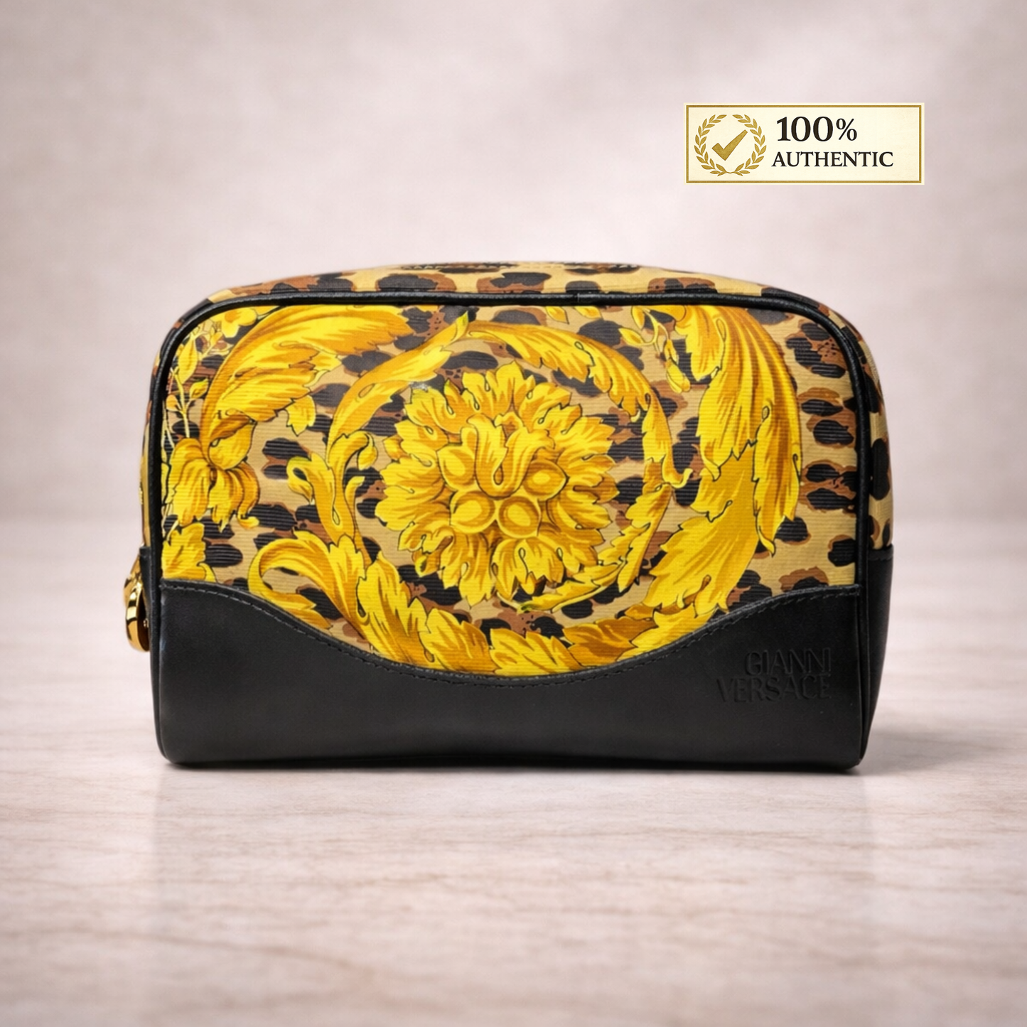 Gianni Versace Leopard Print Pouch