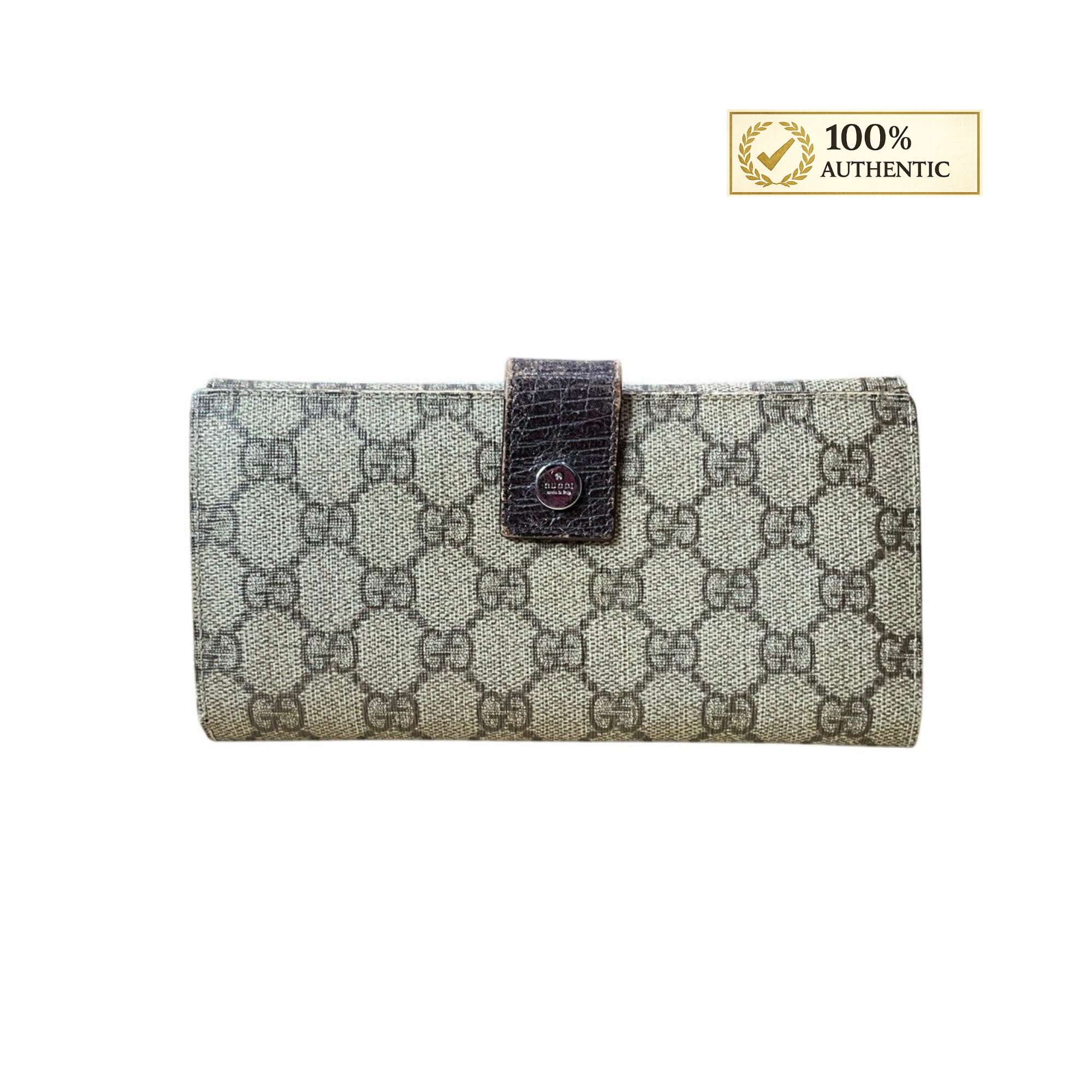 Authentic GUCCI Vintage GG Supreme Continental Wallet