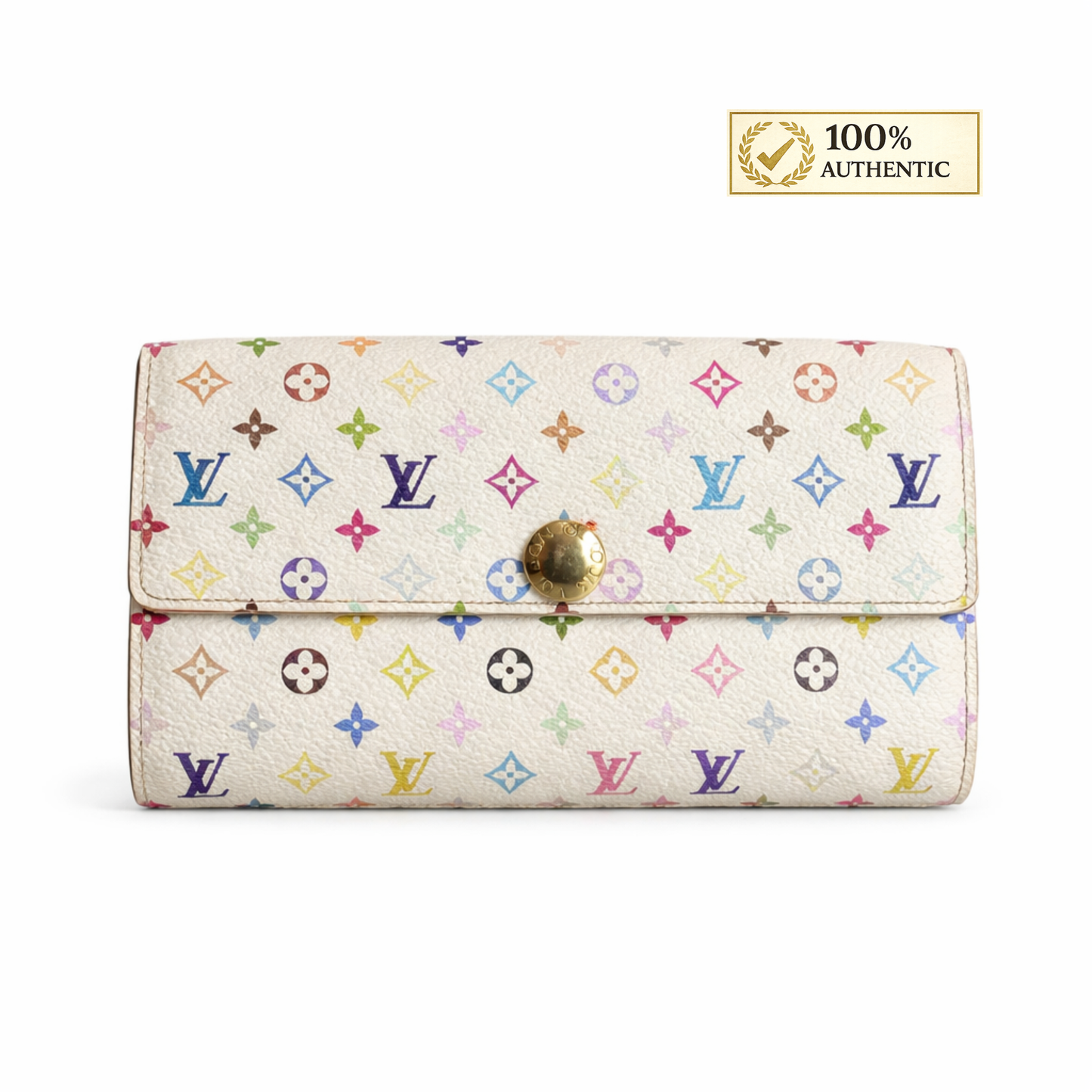 Louis Vuitton 2012 Multicolore Monogram Pattern Sarah Wallet