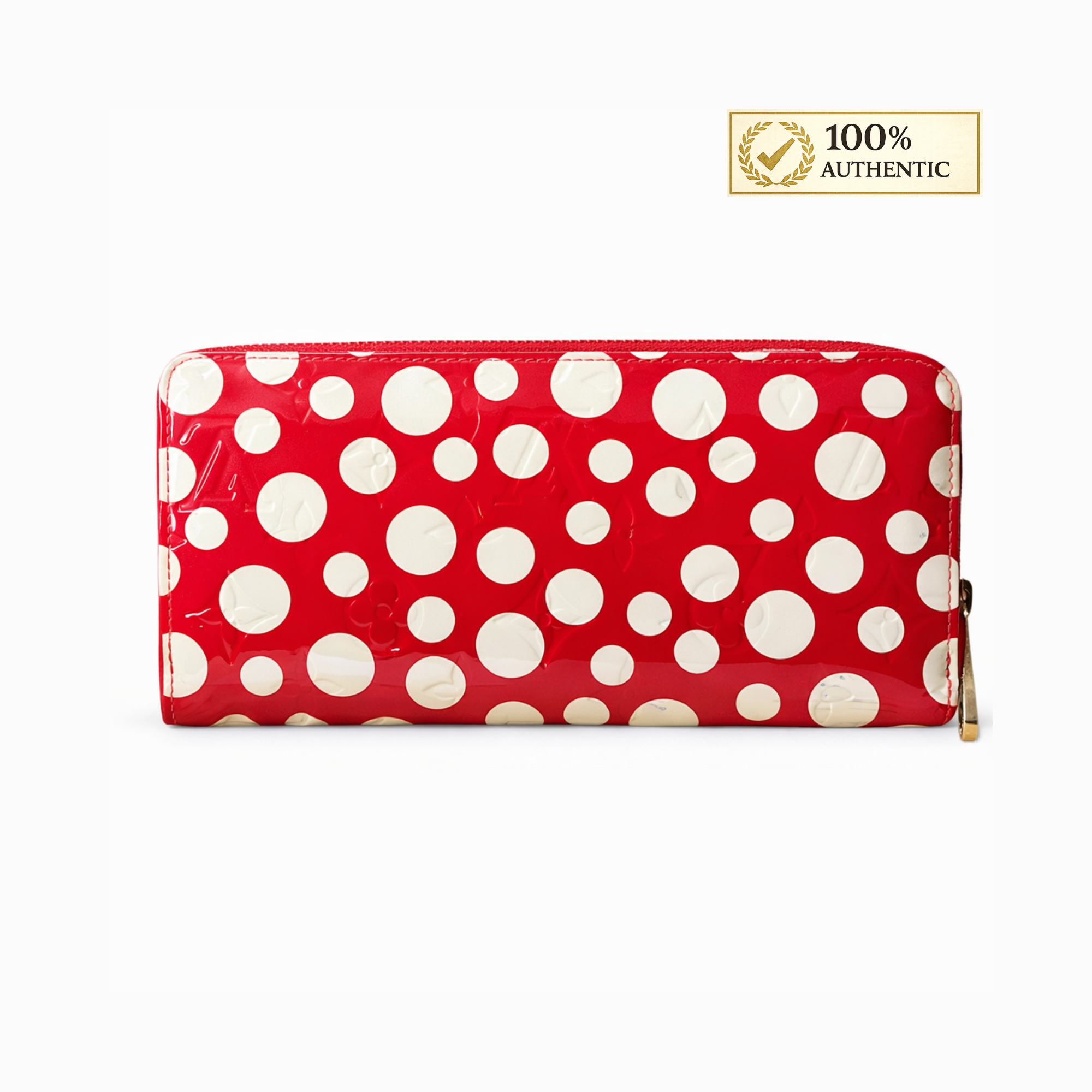 Authentic Louis Vuitton x Yayoi Kusama Vernis Zippy Wallet – Red/White Polka Dot