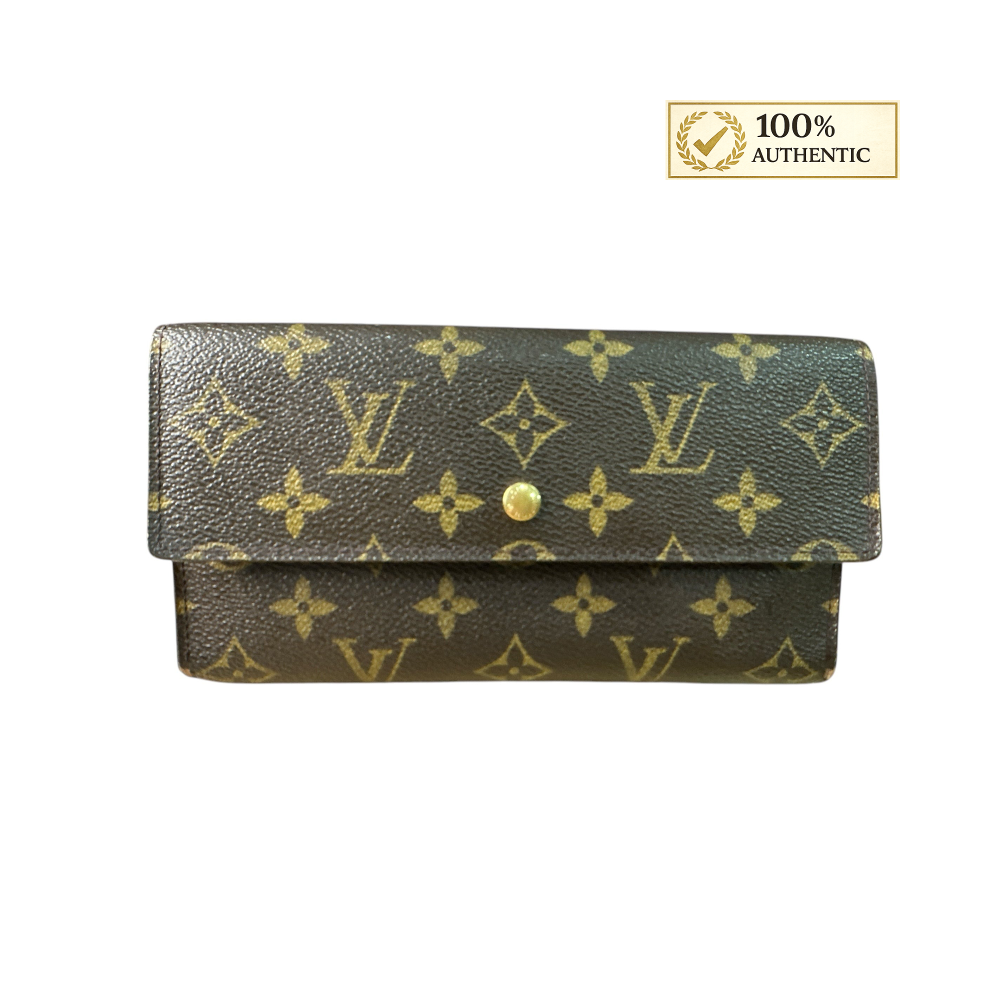 Louis Vuitton Monogram Porte Trésor International Brown Wallet