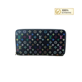 Authentic Louis Vuitton Monogram Multicolore Zippy Wallet – Black / Fuchsia