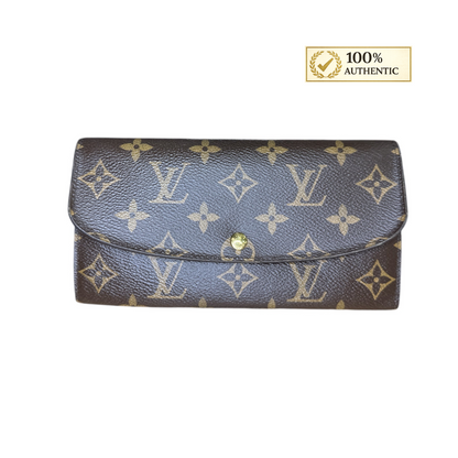 Monogram Canvas Emilie Wallet with Fuchsia Interior