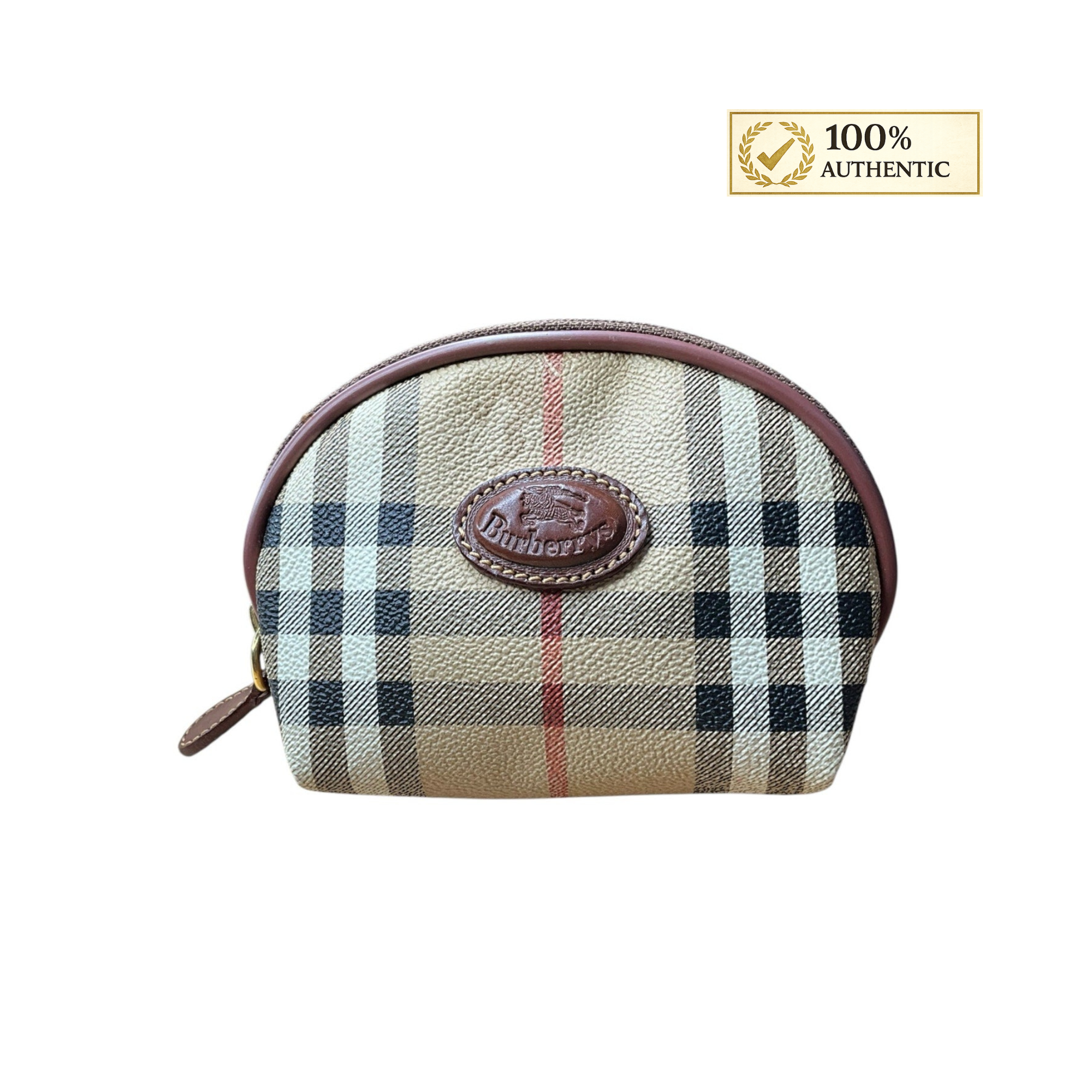 Authentic Burberry Nova Check Coin Purse / Small Zip Pouch