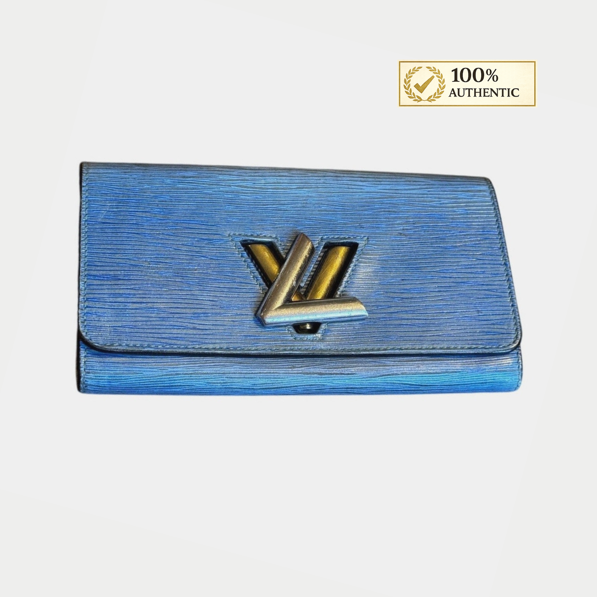 Authentic Louis Vuitton Epi Leather Twist Wallet – Blue