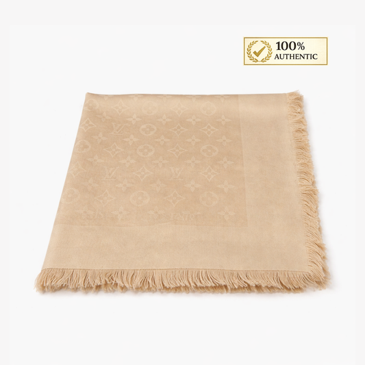 LOUIS VUITTON Dune Monogram Silk/Wool Shawl