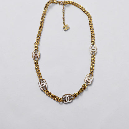 Antique Gold Cuban Link Necklace –  16” Adjustable Stainless Steel