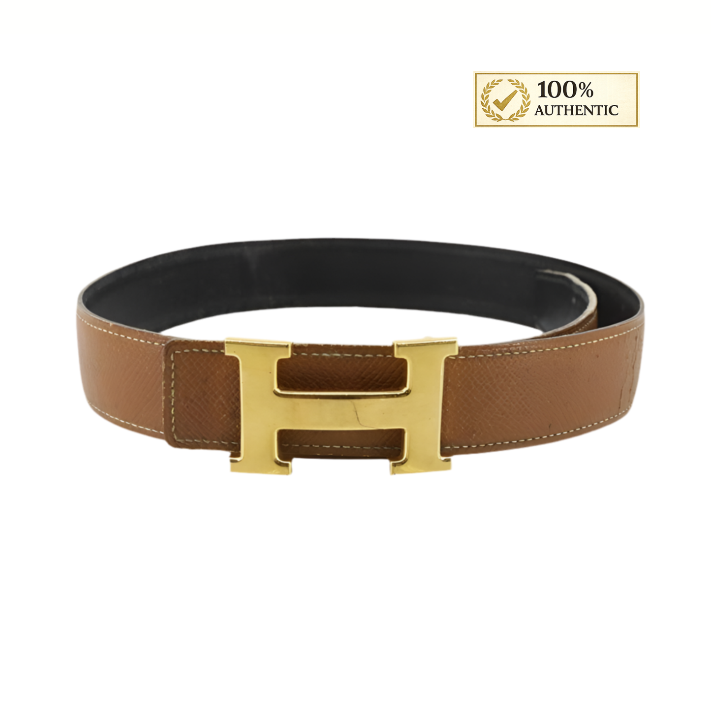 Hermes Classic Brown Leather Belt