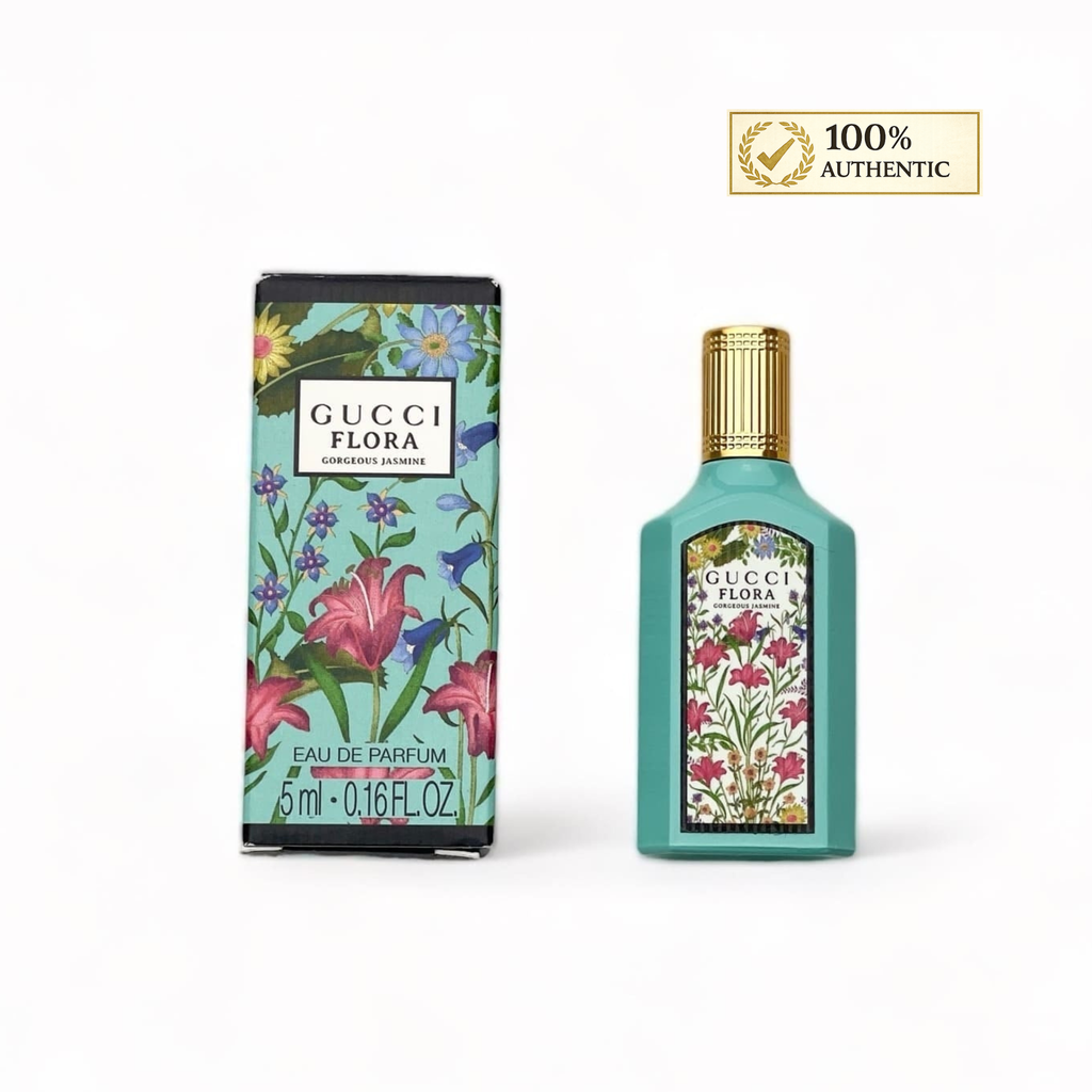 ✔️Gucci Flora Gorgeous Jasmine – Eau de Parfum – 5ml / 0.16 fl oz Travel Size
