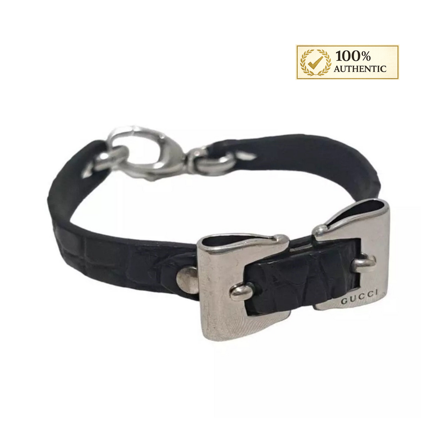 Gucci Leather Bow Bracelet