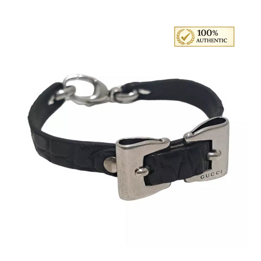 Gucci Leather Bow Bracelet