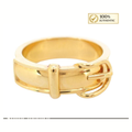 Hermès Belt Buckle Scarf Ring Gold Plated
