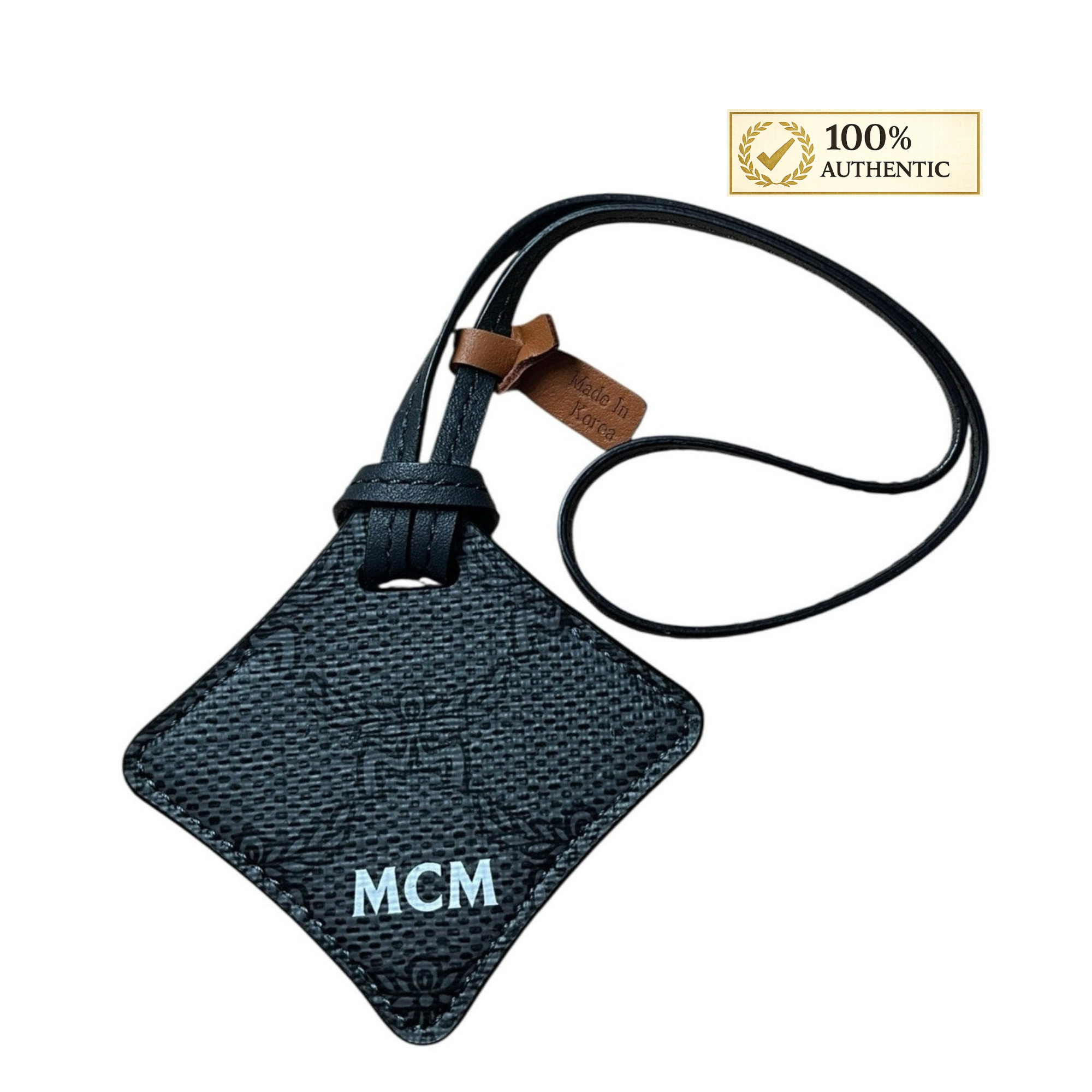 MCM Black MCM Ottomar Air Tag Luggage Charm