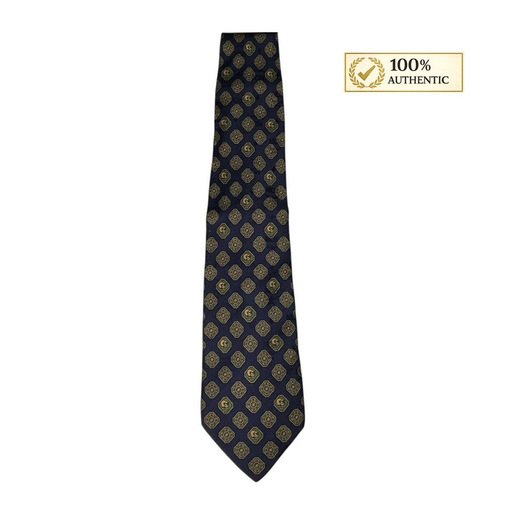 MCM Blue Silk Necktie