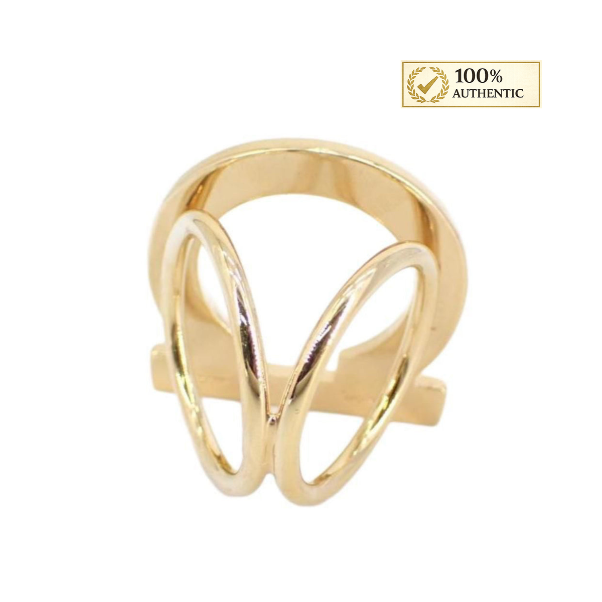 Salvatore Ferragamo Gancini Goldtone Scarf Ring
