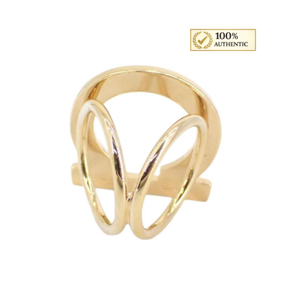 Salvatore Ferragamo Gancini Goldtone Scarf Ring