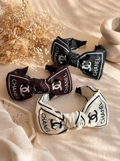 Headband Logo Print Pattern Hair Accessory