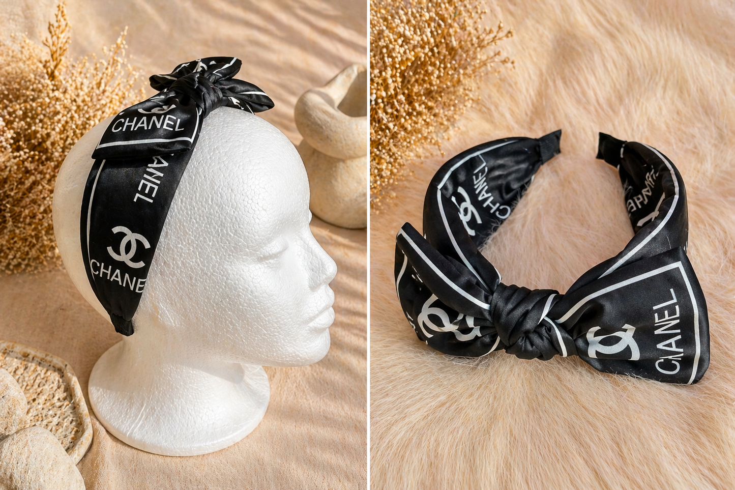 Headband Logo Print Pattern Hair Accessory