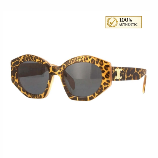 Celine Animal Print Triomphe Cat Eye Sunglasses