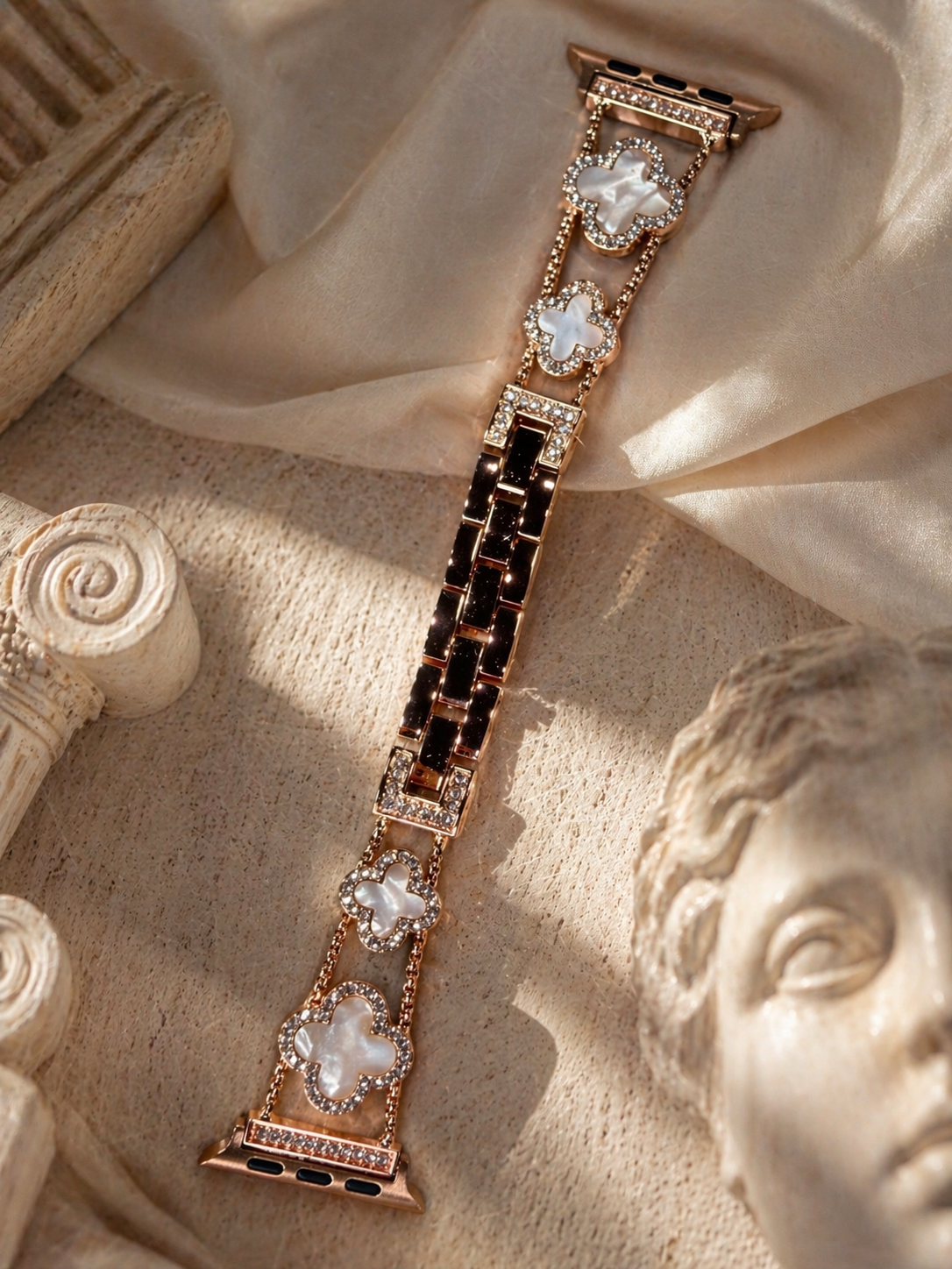 Pearl Clover Rose Gold Apple Watch Band