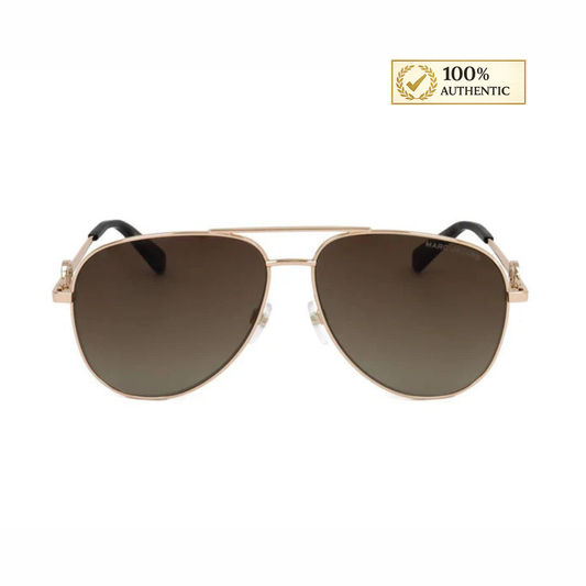 Marc Jacobs GOLD BROWN Aviator Sunglasses