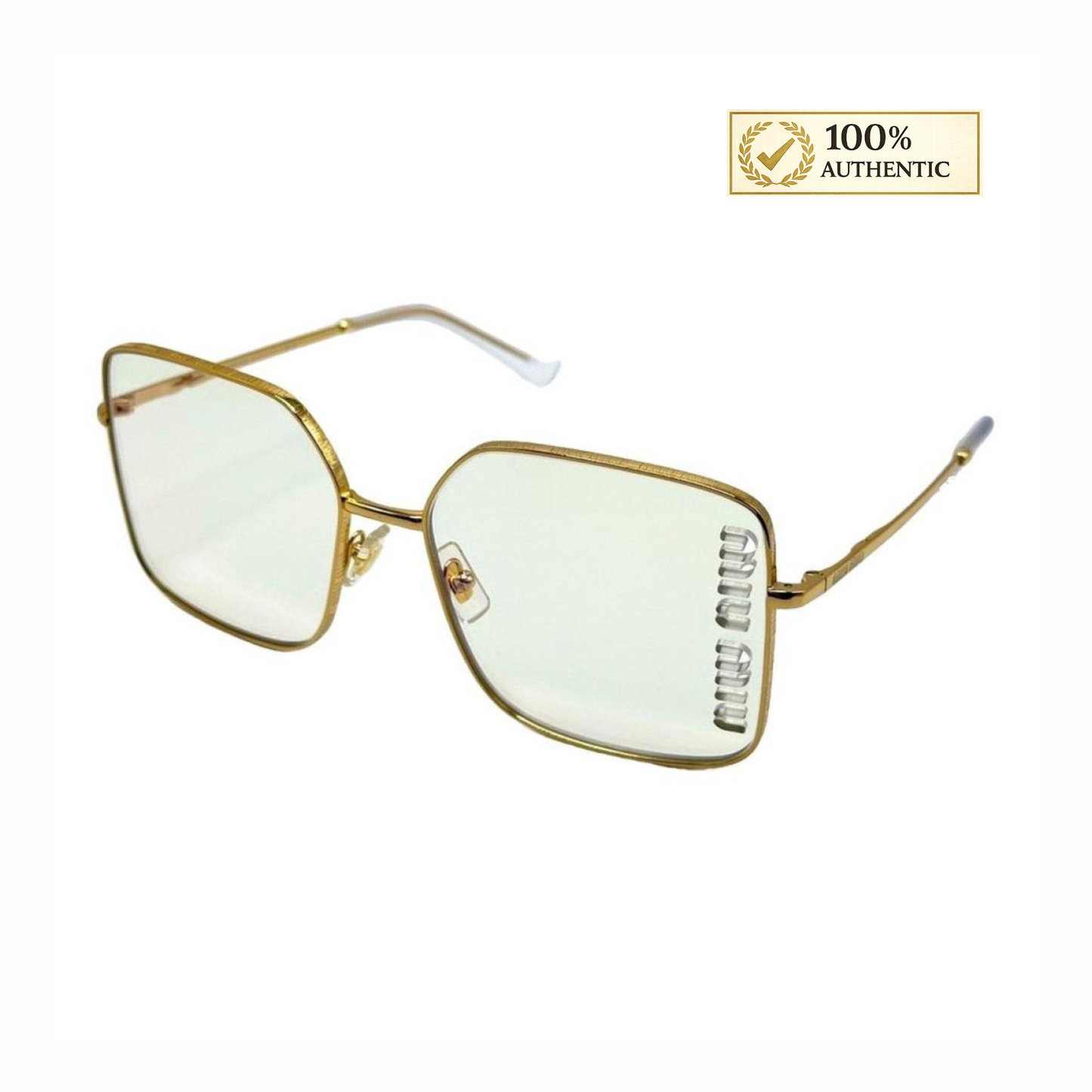 Miu Miu Eyewear Logo-Engraved Square-Frame Glasses