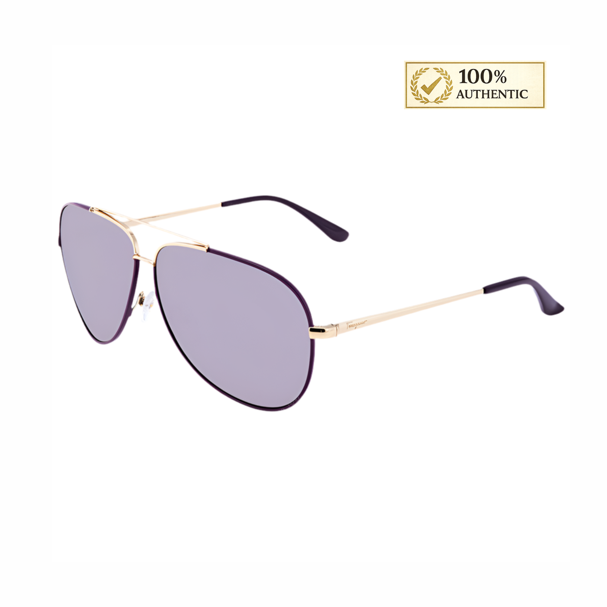 Salvatore Ferragamo Purple Aviator Sunglasses