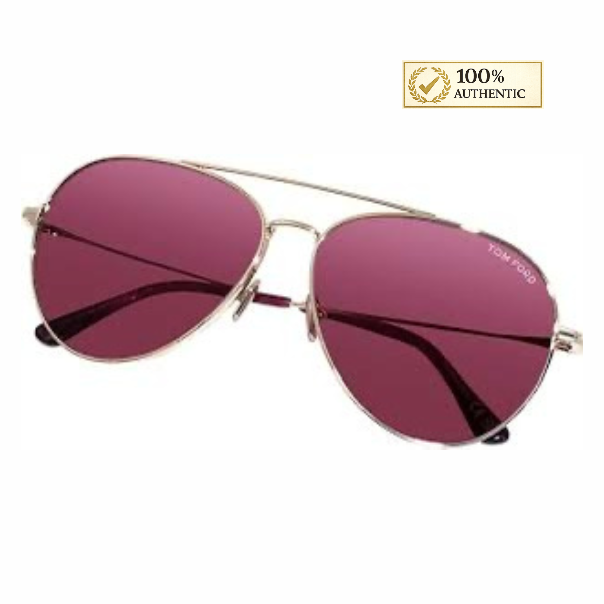 Tom Ford Pink Lens Sunglasses Gold Frame