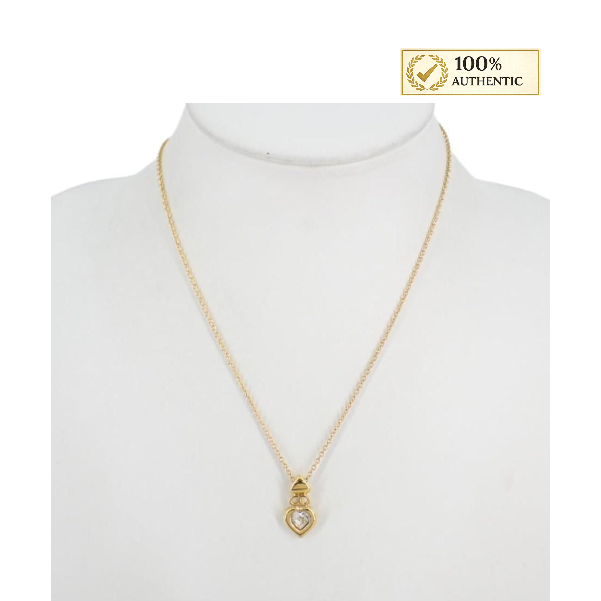 Christian Dior Heart & CD Logo Necklace