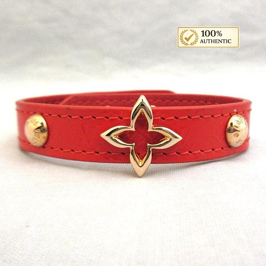 Gold-Plated Adjustable Leather Bracelet